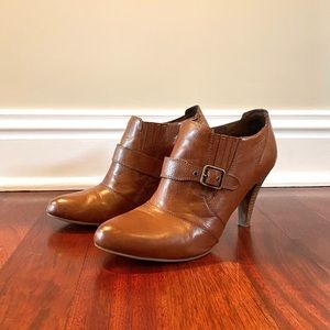 Audrey Brooke Adele Cognac Leather Bootie - Size 8